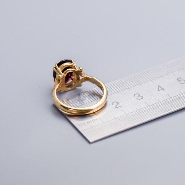 9K Gold Red Garnet Ring