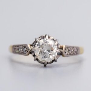 18K Gold Art Deco Diamond Ring