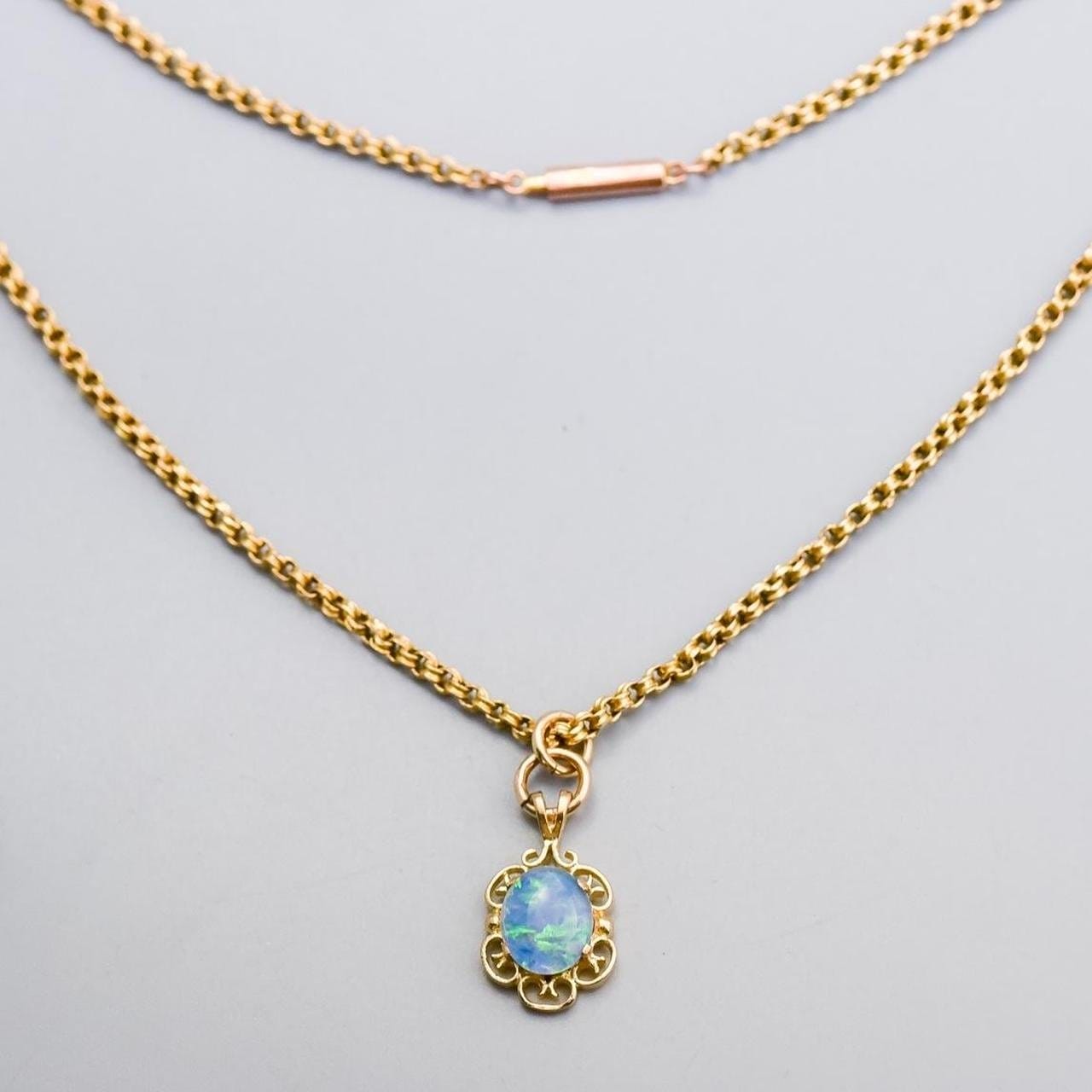 9K Gold Opal Triplet Necklace