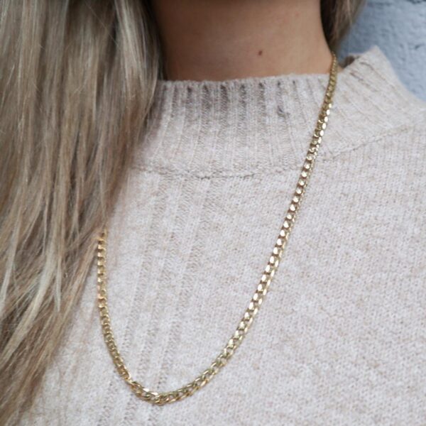 9K Gold Curb Chain Necklace
