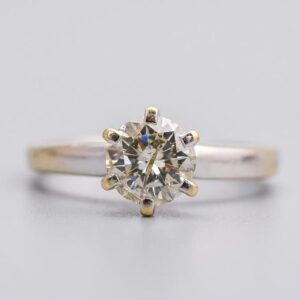 18K Gold Diamond Solitaire Ring