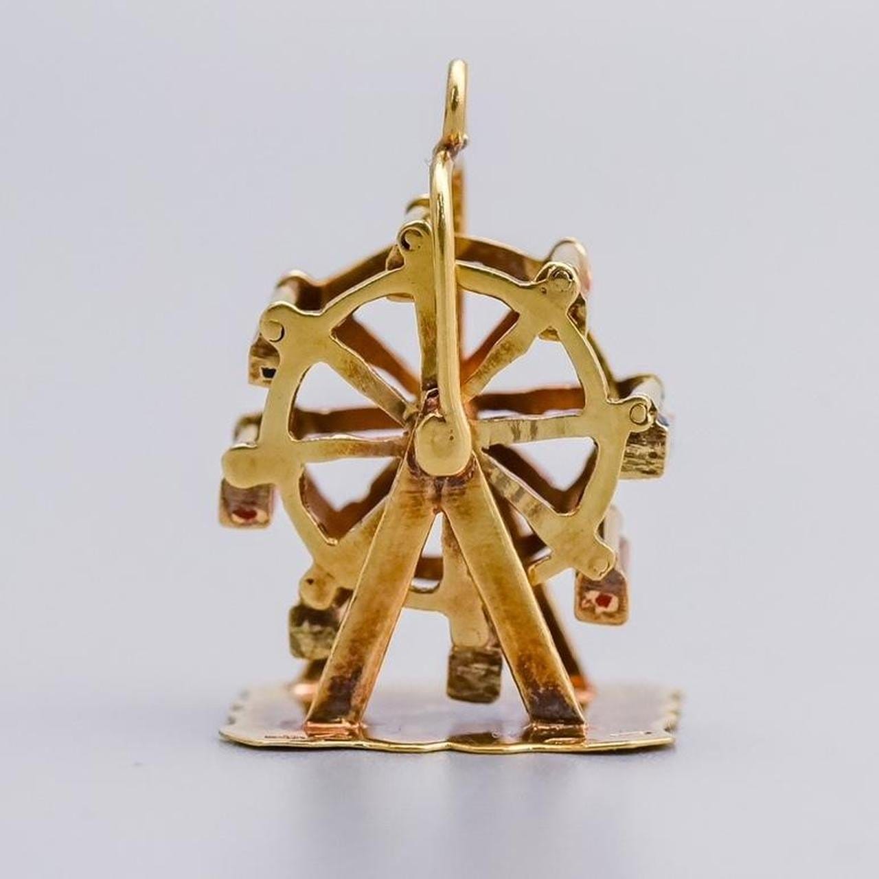 14K Gold Ferris Wheel Charm