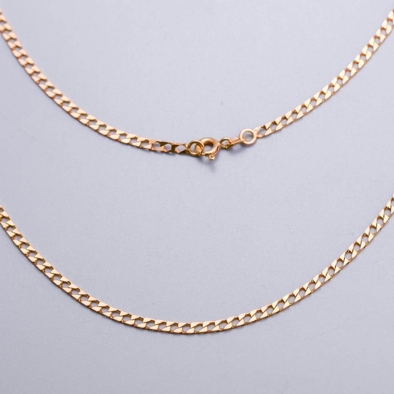 9K Rose Gold Square Curb Chain
