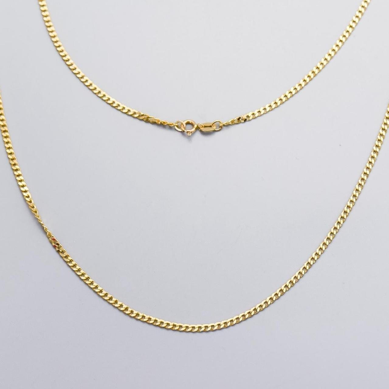 9K Gold Curb Chain Necklace