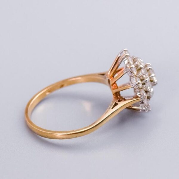 9K Gold CZ Cluster Ring
