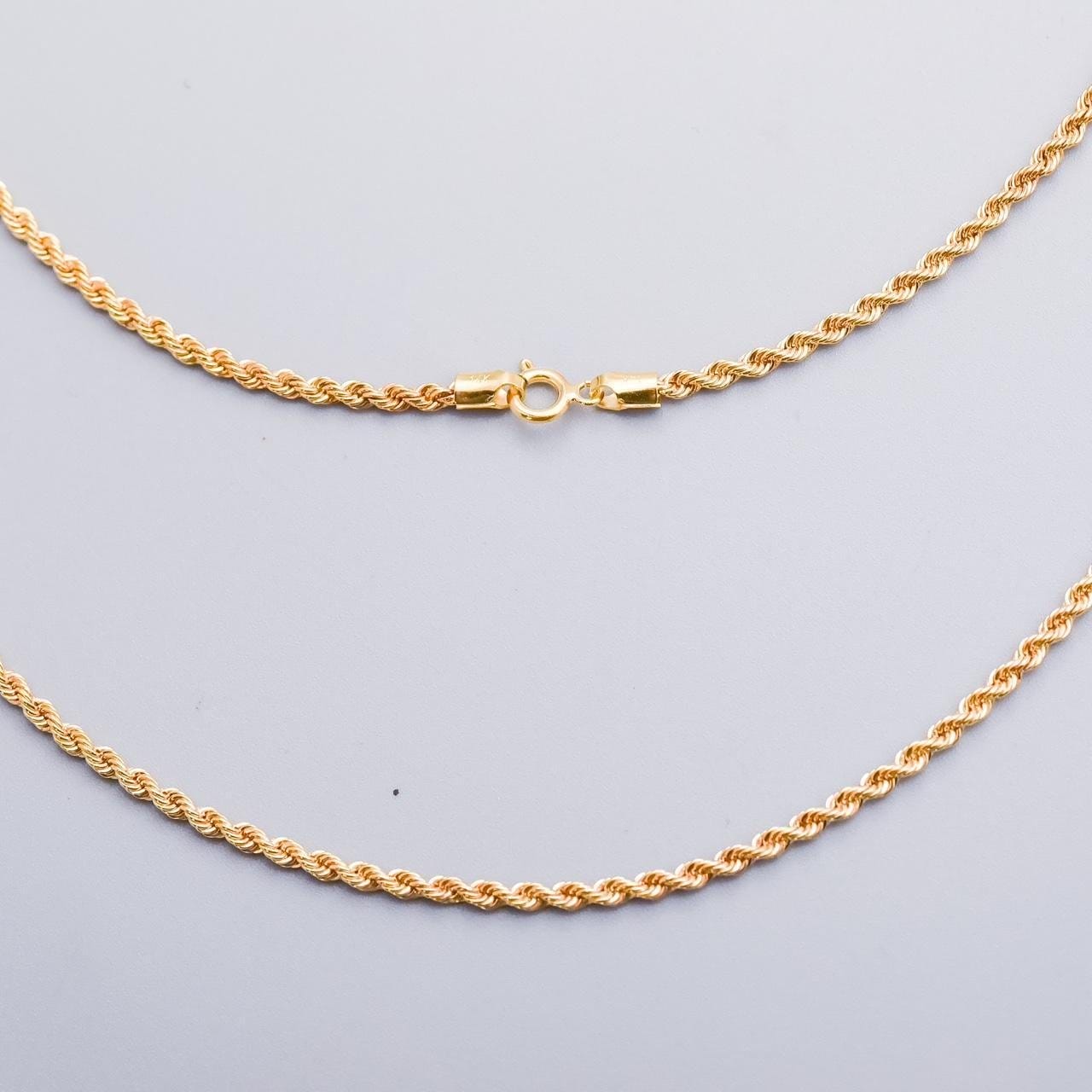 14K Gold Rope Chain Necklace