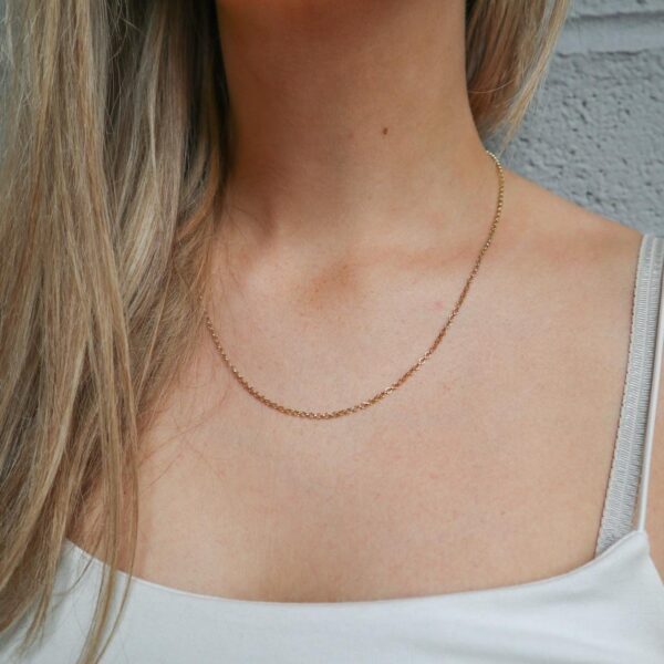 9K Gold Belcher Chain Necklace