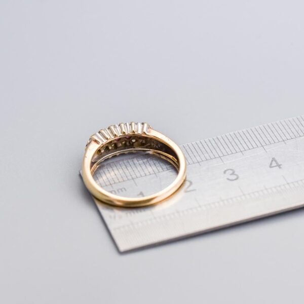 9K Gold Ruby and Diamond Ring