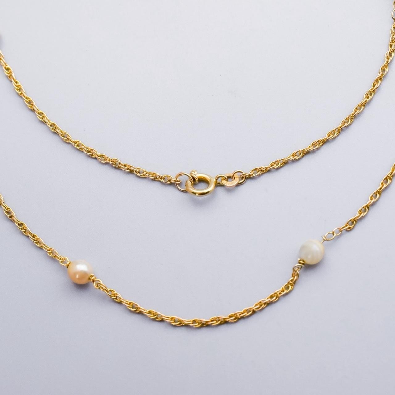 9K Gold Pearl Necklace