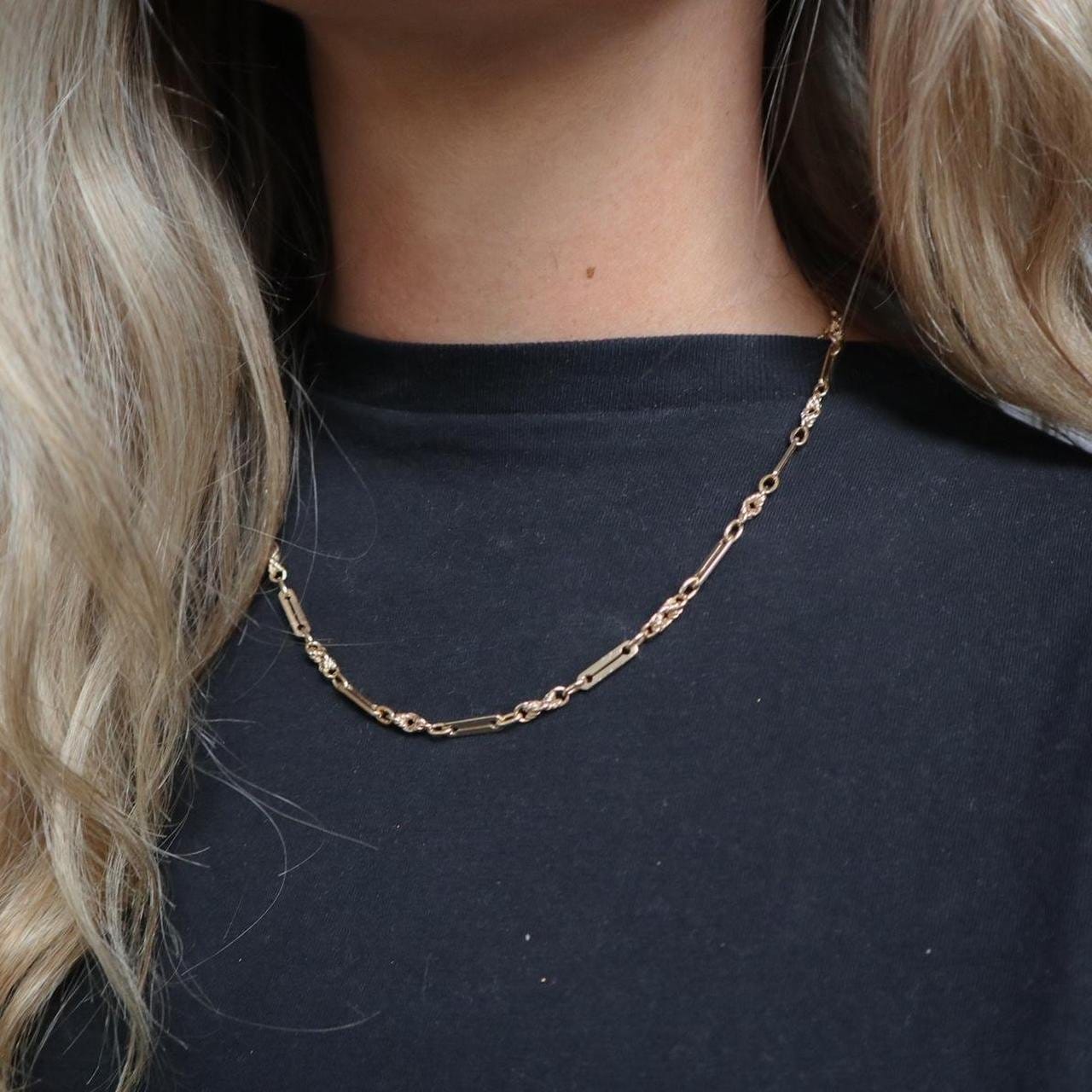 9K Gold Figaro Style Necklace