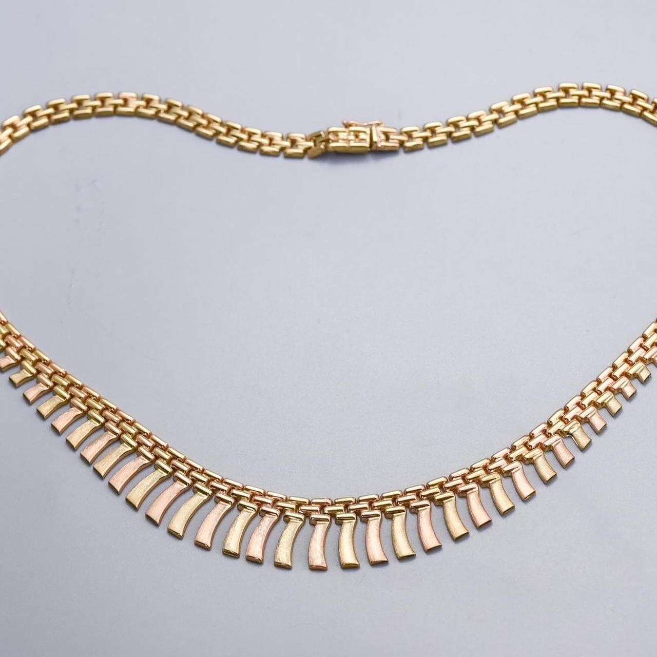 9K Gold Cleopatra Style Fringe Necklace