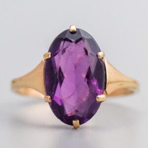 9K Gold Amethyst Ring