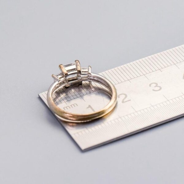 9K Gold CZ Trilogy Ring