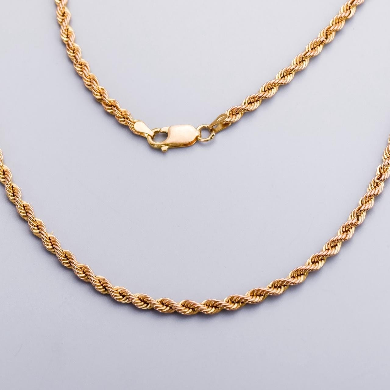 9K Gold Rope Chain Necklace