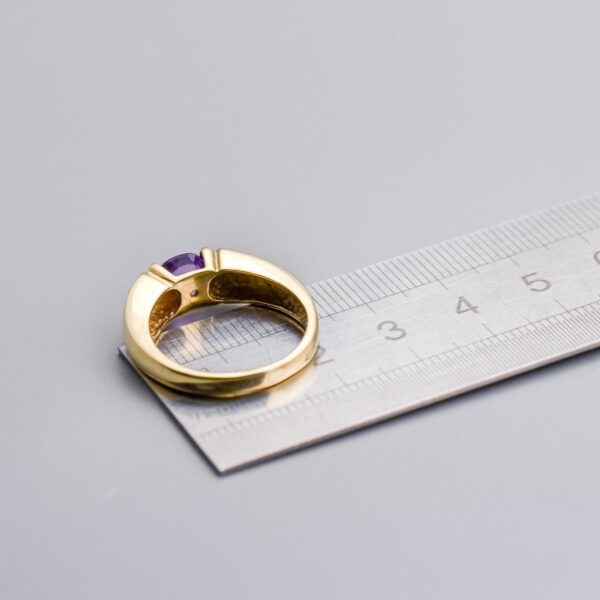 9K Gold Amethyst Ring