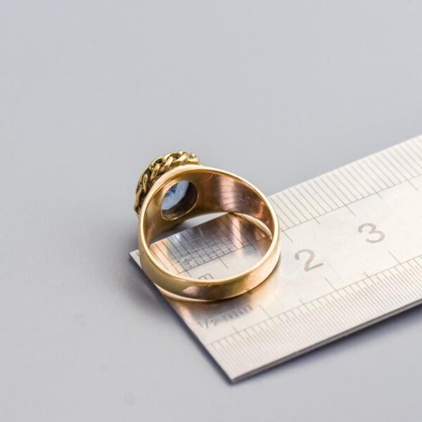 9K Gold Blue Topaz Ring