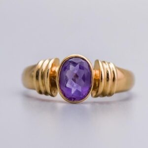 9K Gold Amethyst Ring