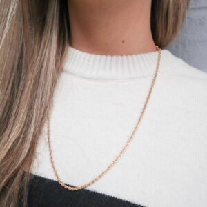 9K Gold Rope Chain Necklace