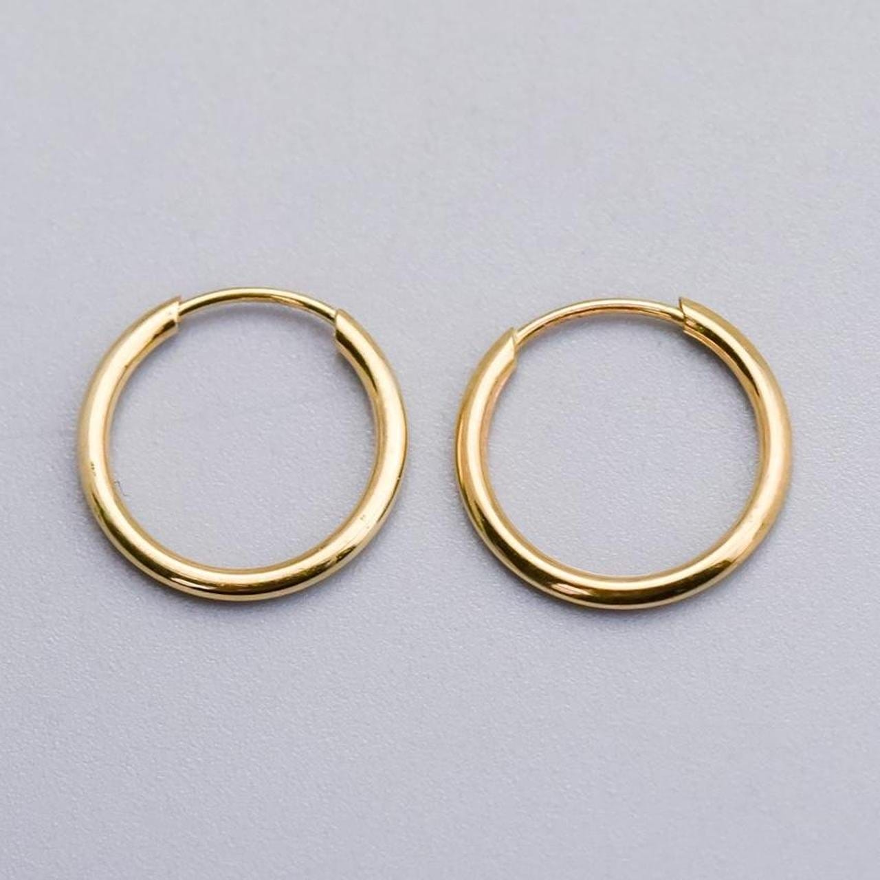 9K Gold Mini Hoop Earrings