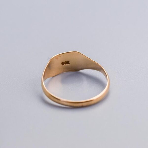 9K Gold Square Signet Ring