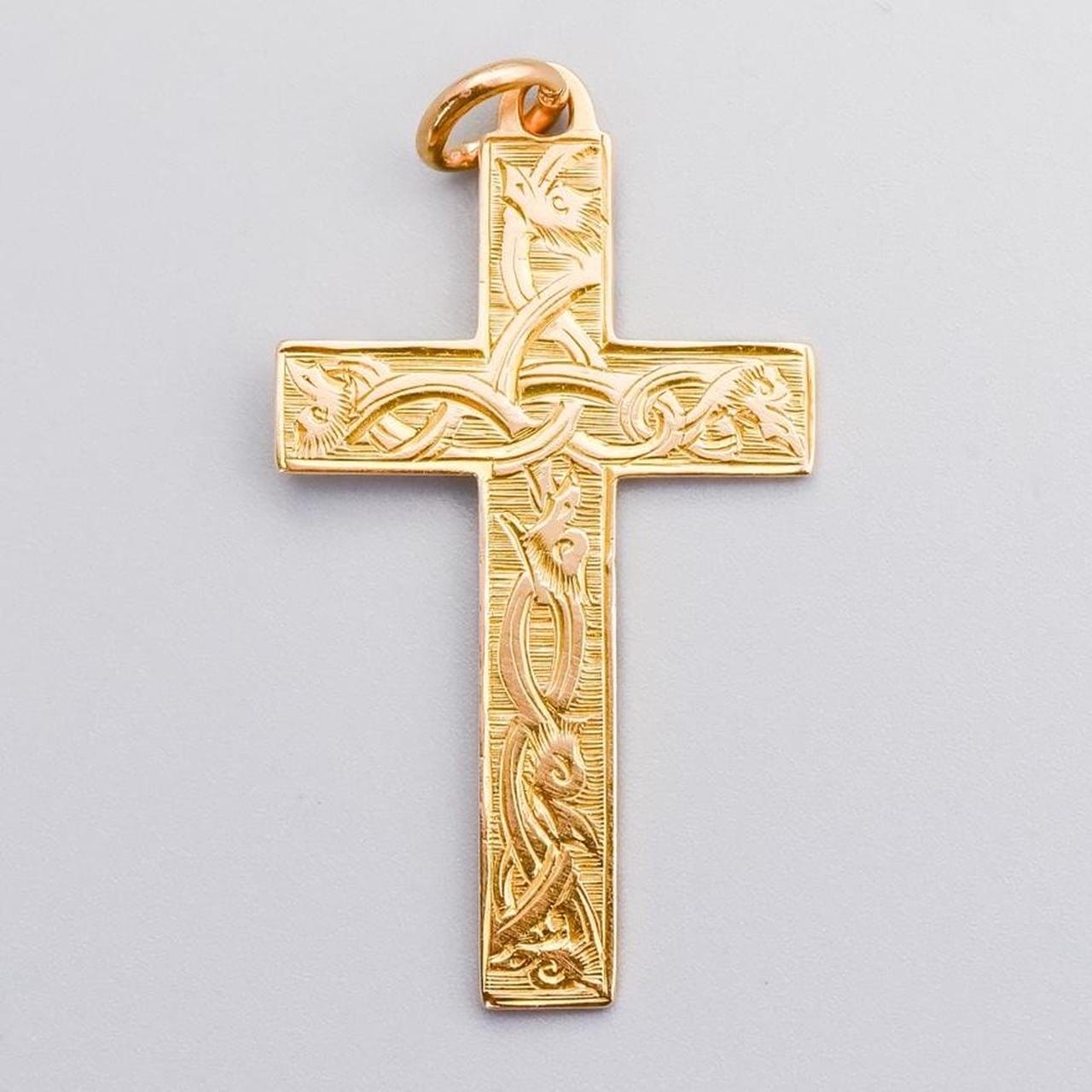 15K Gold Victorian Cross Pendant