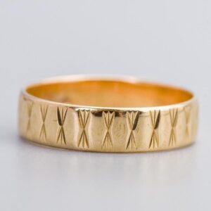 9K Gold Patterned Band