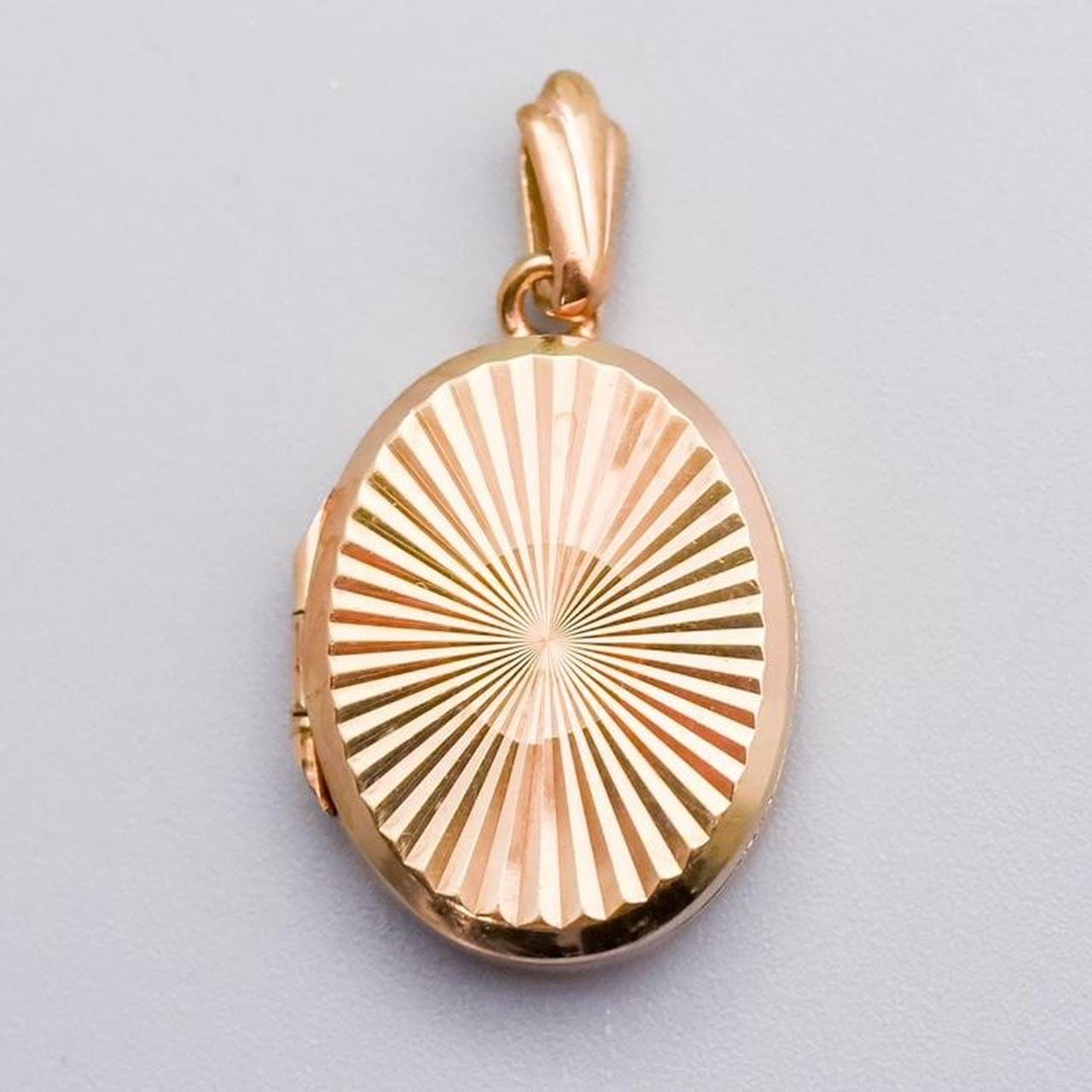 9K Gold Sunburst Locket