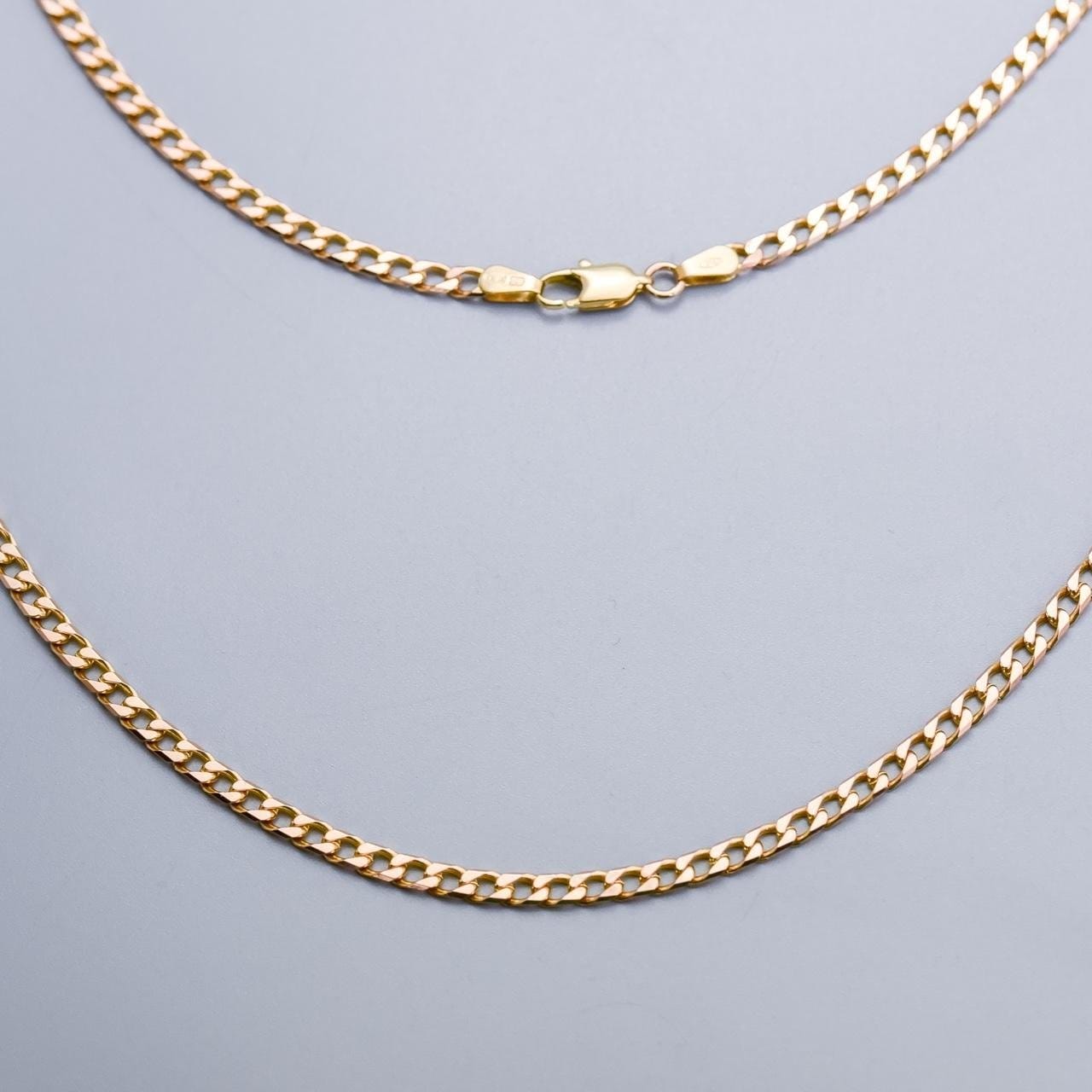9K Rose Gold Curb Chain Necklace