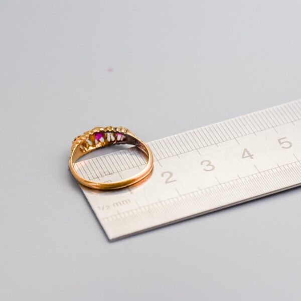 18K Gold Edwardian Ruby and Diamond Ring