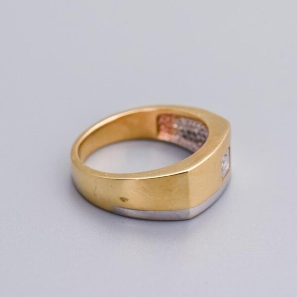 9K Gold Two Tone Diamond Ring