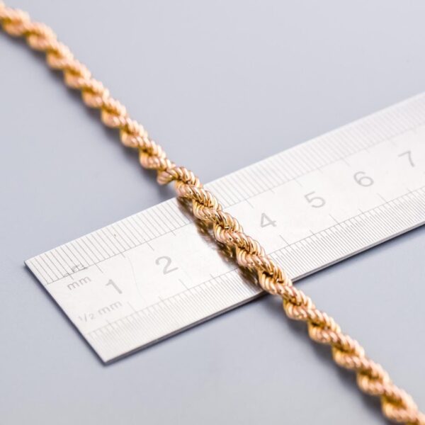 9K Gold Rope Chain Necklace