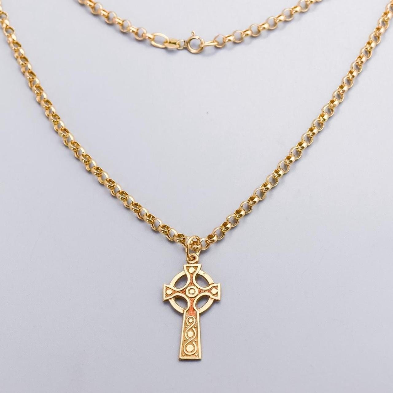 9K Gold Celtic Cross Necklace
