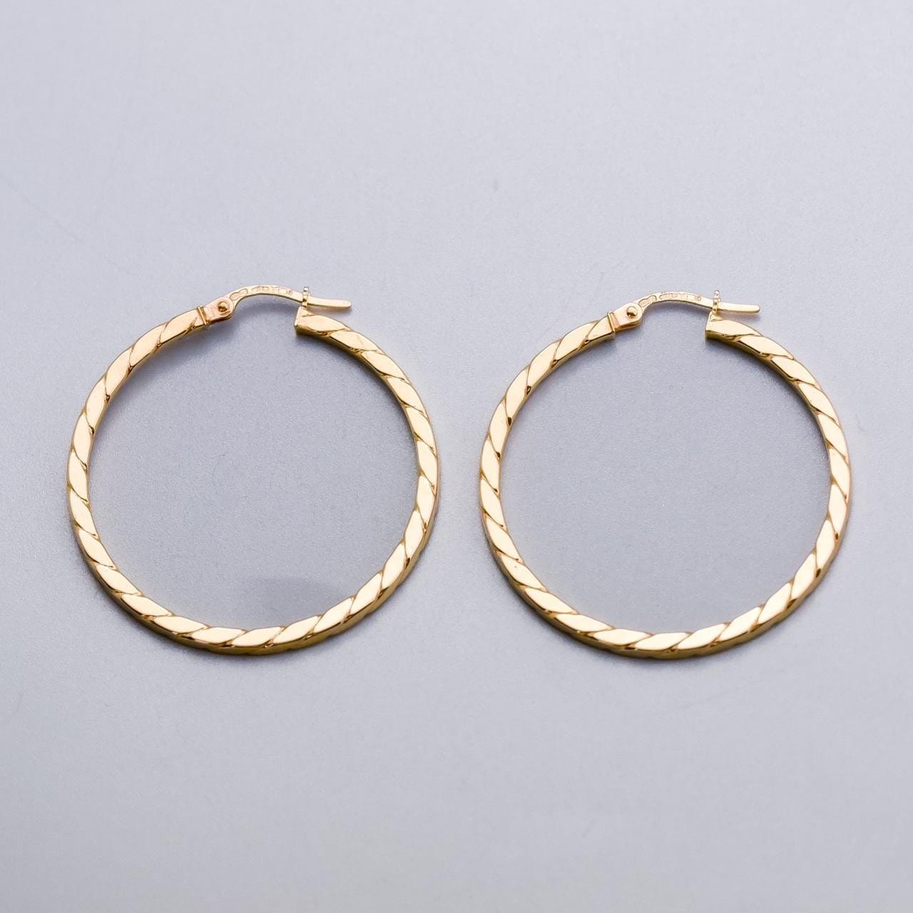 9K Gold Hoop Earrings