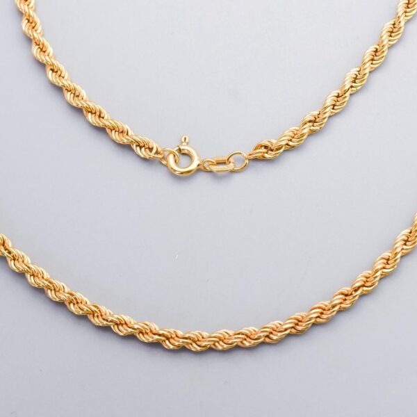 9K Gold Rope Chain Necklace