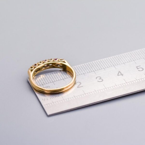 9K Gold Ruby and Diamond Ring