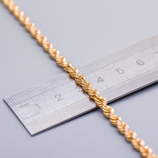9K Gold Rope Chain Necklace