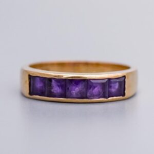 9K Gold Amethyst Ring