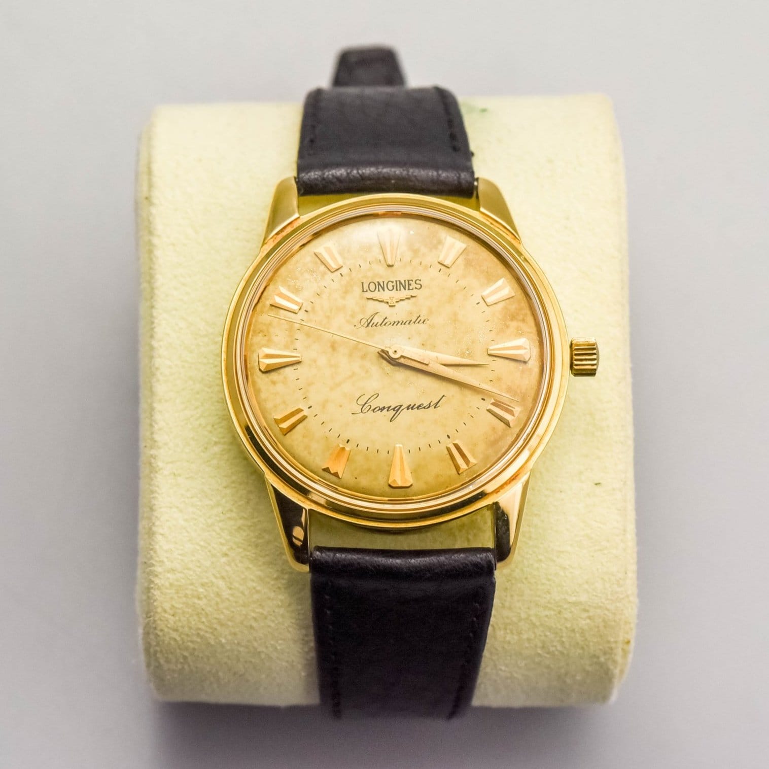 LONGINES CONQUEST 1960s Automatic, Solid 18k Gold, Original Dial