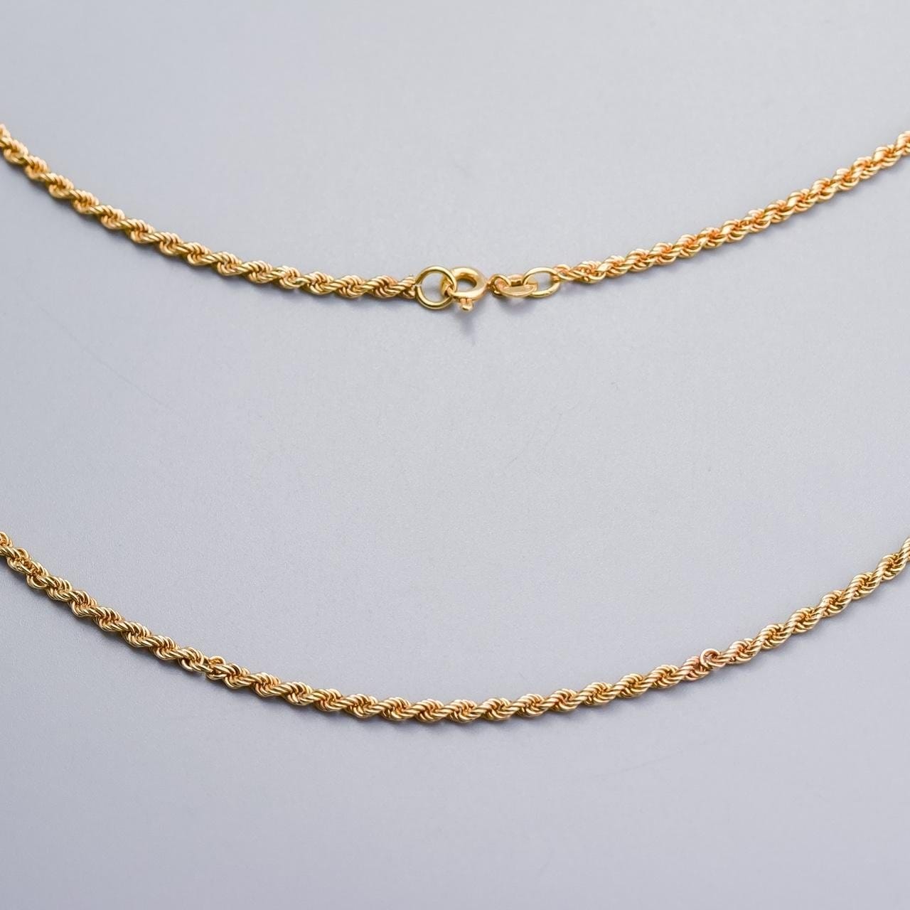9K Gold Rope Chain Necklace