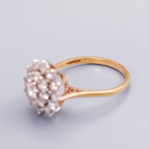 9K Gold CZ Cluster Ring