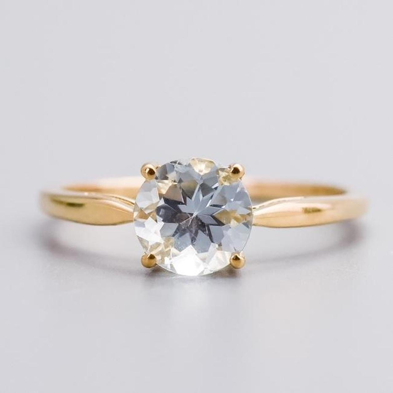 10K Gold Aquamarine Ring