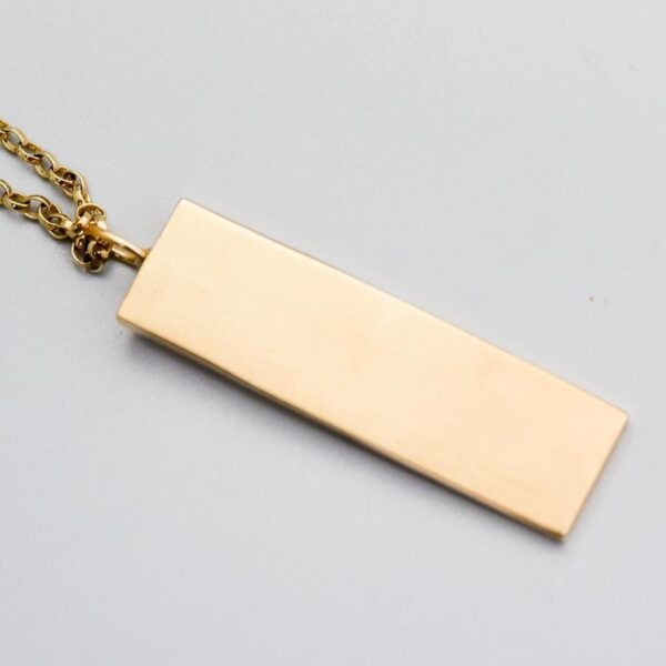 9K Gold Queen Elizabeth Silver Jubilee Ingot Necklace