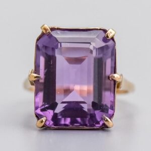 9K Gold Amethyst Ring
