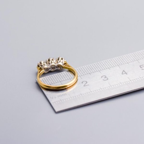 18K Gold Diamond Trilogy Ring