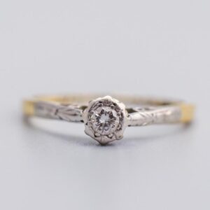 18K Gold Art Deco Diamond Ring