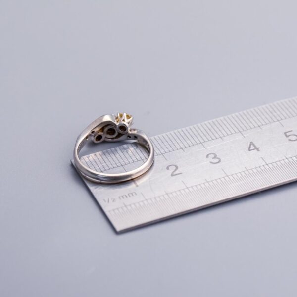 Platinum Diamond Crossover Ring