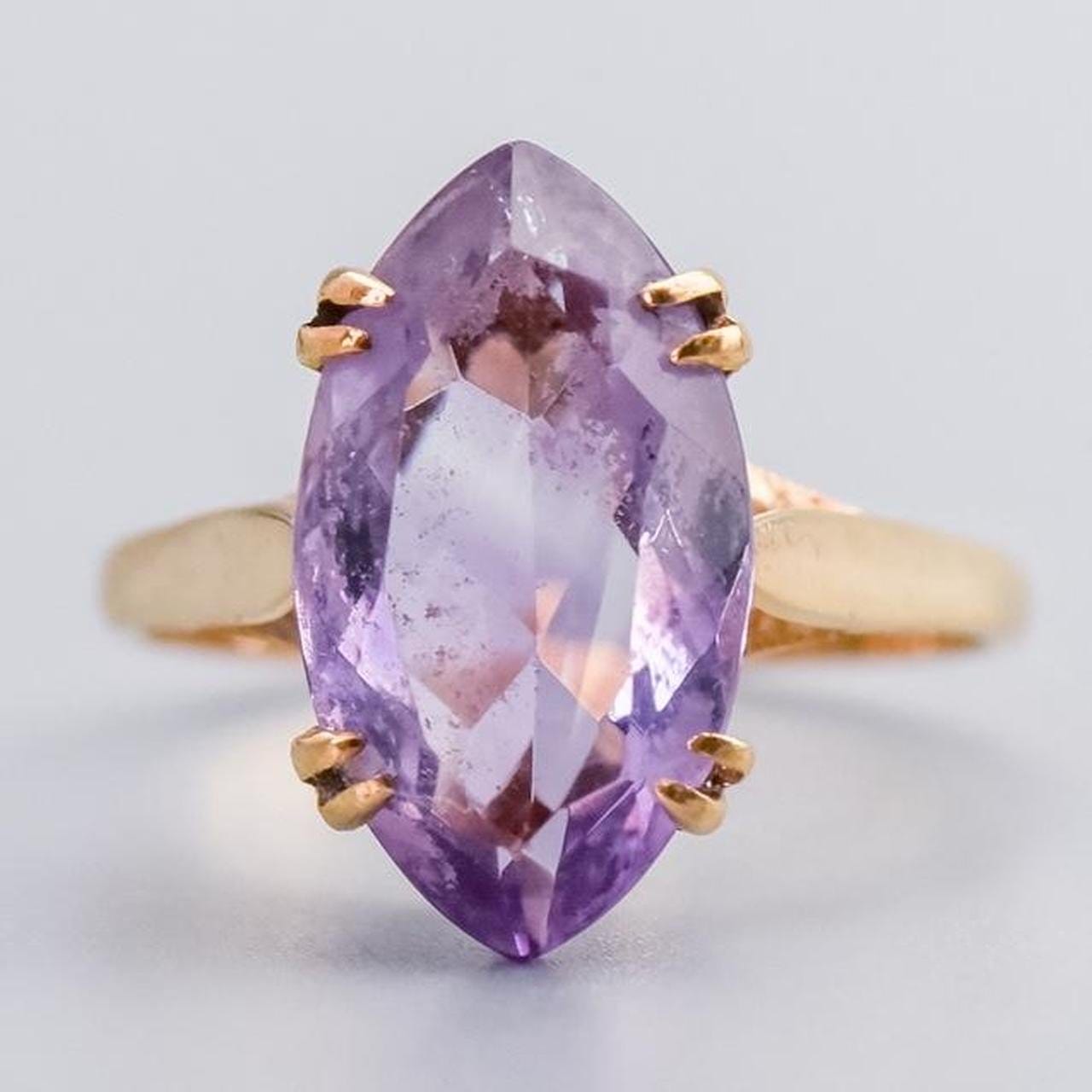 9K Gold Amethyst Ring