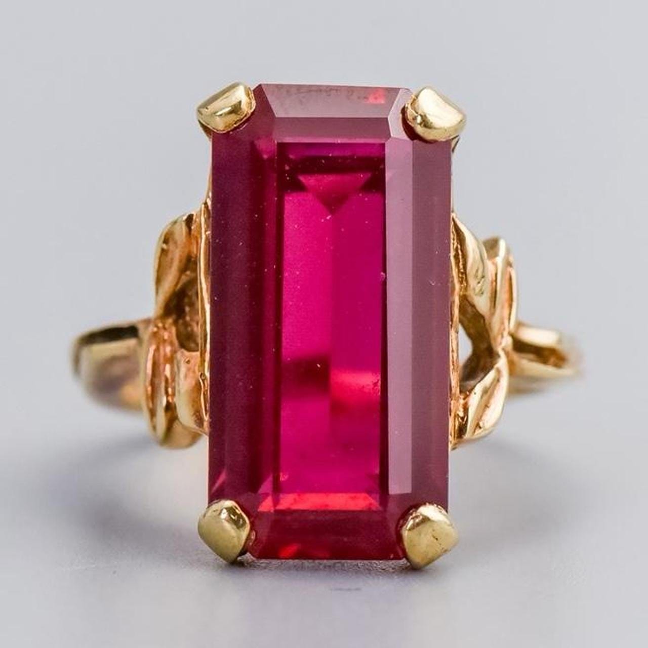 10K Gold Ruby Ring Set