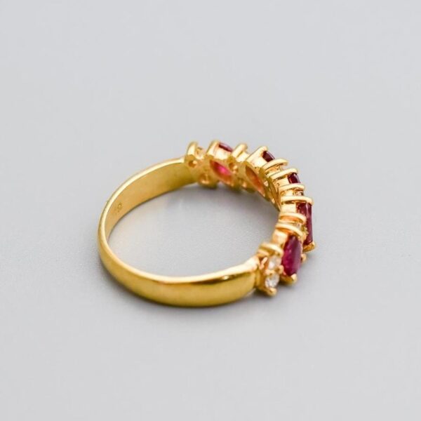 18K Gold Ruby and Diamond Ring