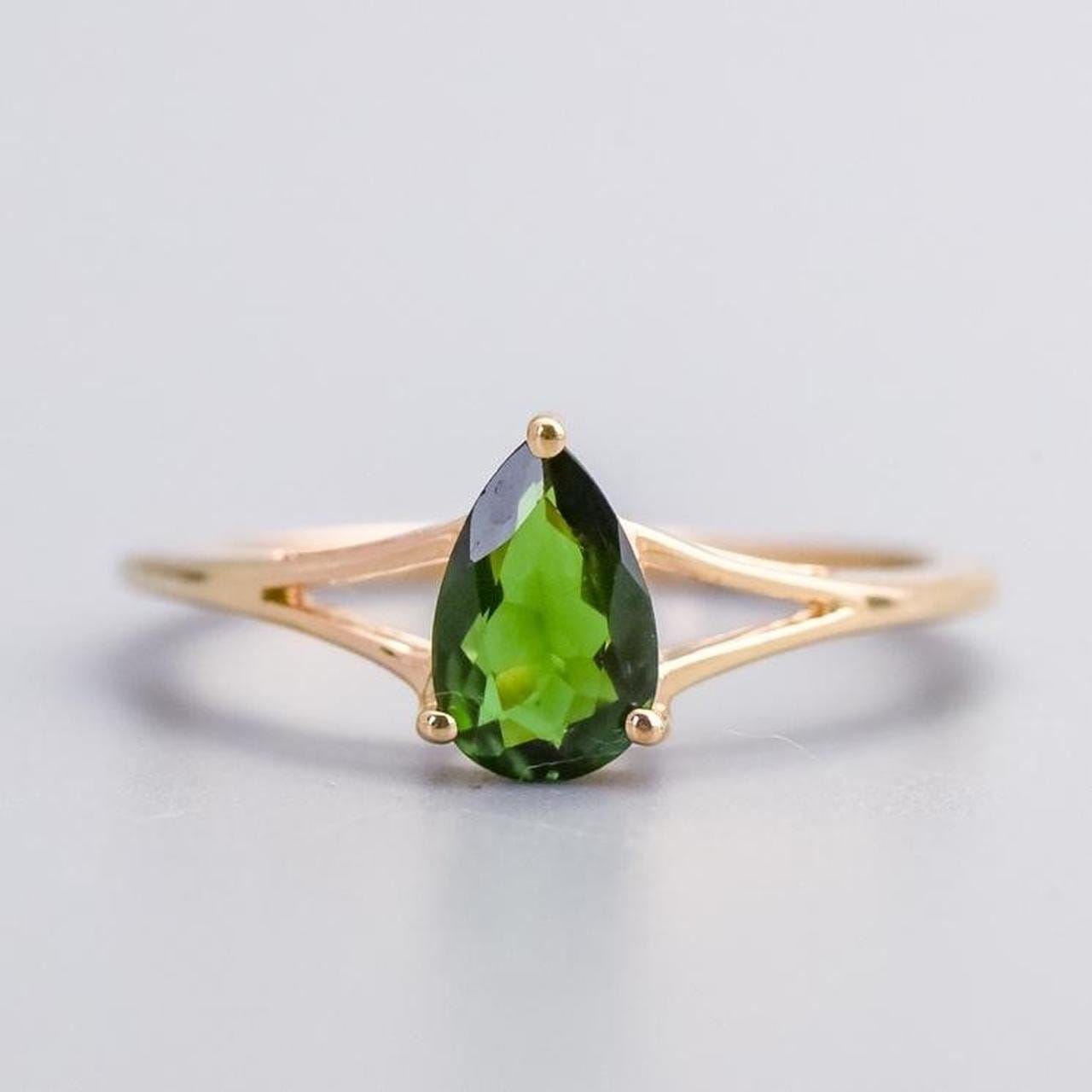 10K Gold Chrome Tourmaline Ring